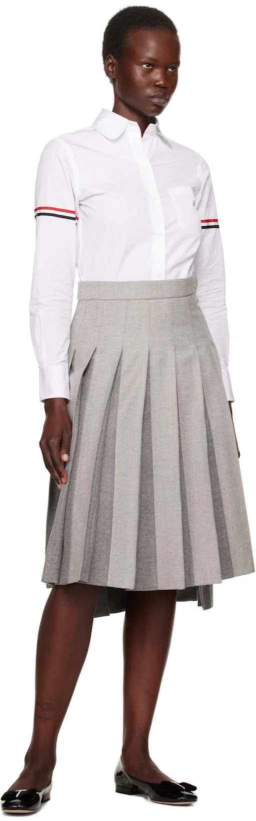 TOM FORD 10mm Patent Leather Ballerina Flats In Black