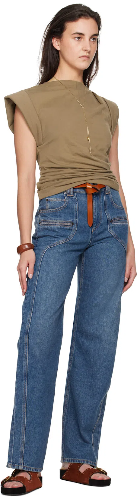 ISABEL MARANT Lennyo Suede Buckle Sandals In Red