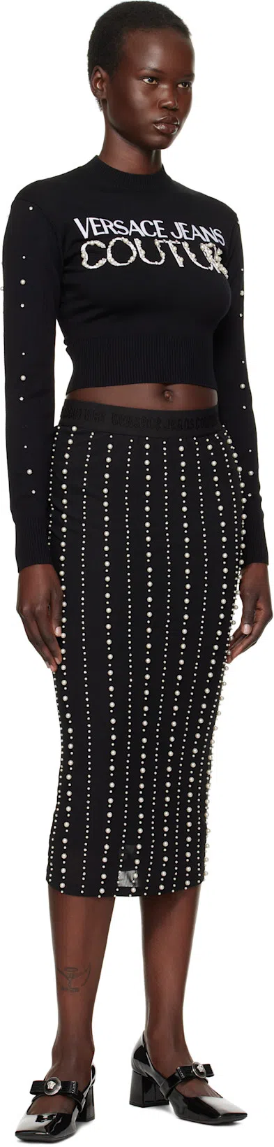 VERSACE Gianni Ribbon Patent Leather Dé In Black