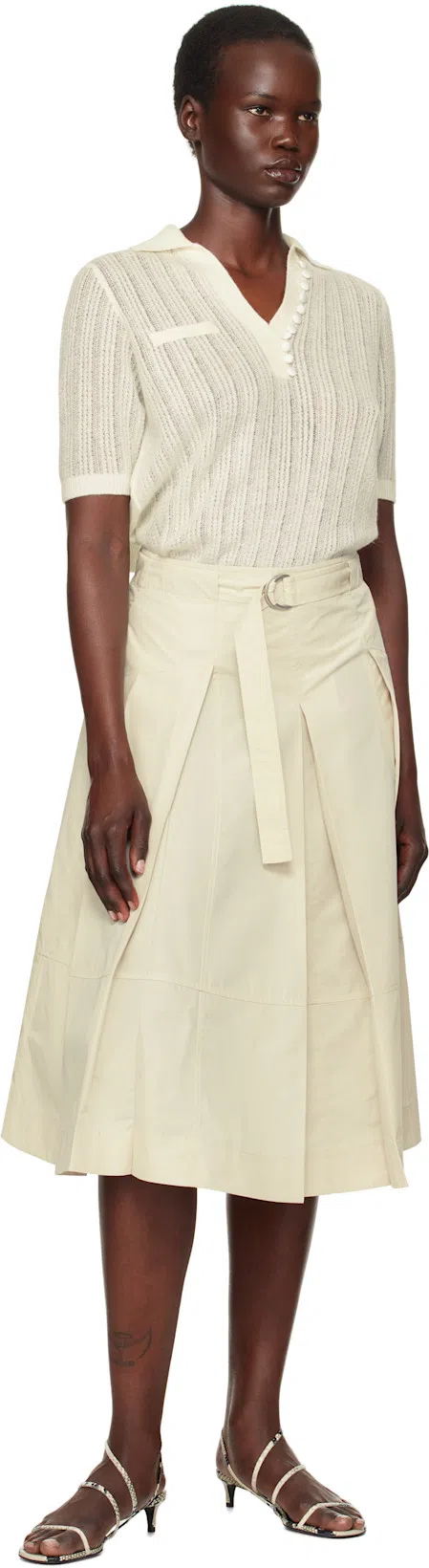 KHAITE Strappy Python-embossed Kitten Sandals In Natural