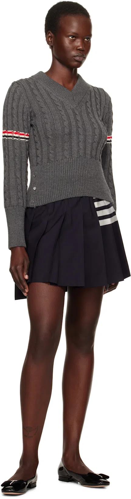 TOM FORD 10mm Patent Leather Ballerina Flats In Black