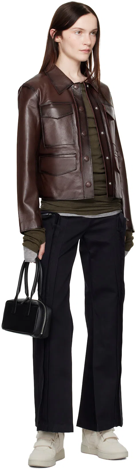 FAX COPY EXPRESS Black Vertical Pocket Cargo Pants