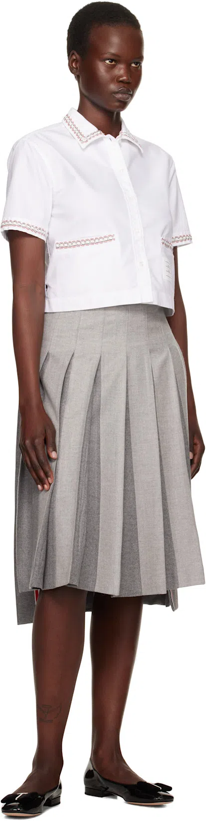 TOM FORD 10mm Patent Leather Ballerina Flats In Black