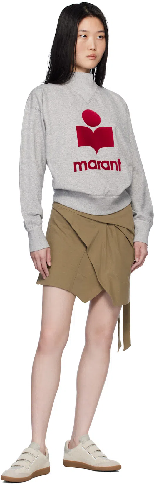 ISABEL MARANT Beth Mixed Leather Triple-grip Sneakers In Multi