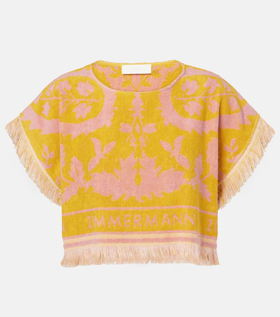 ZIMMERMANN Wylie Towelling Crop Top In Multi