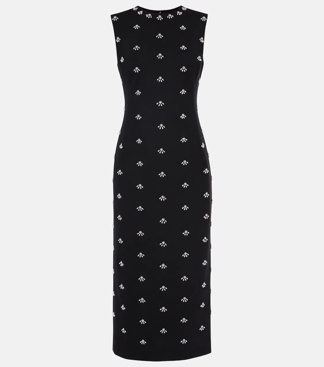 OSCAR DE LA RENTA Pearl Cabochon Cocktail Dress In Black