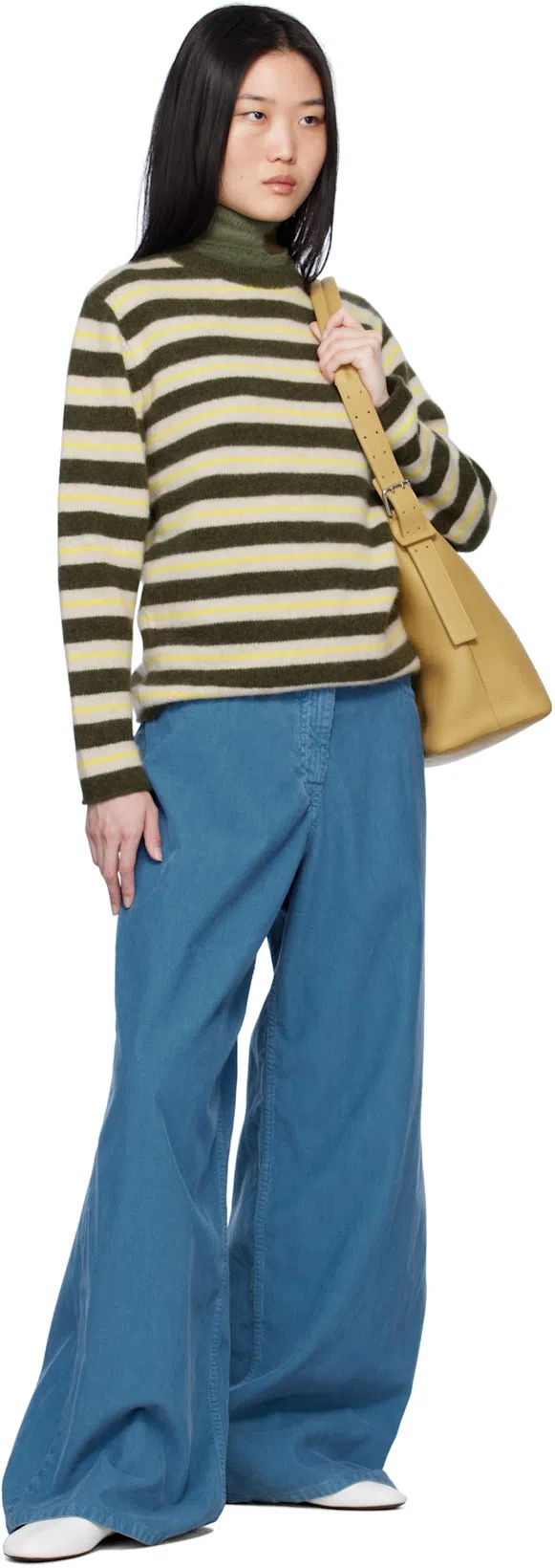 THE ROW Chan Cotton Corduroy Wide-leg Pants In Light Blue