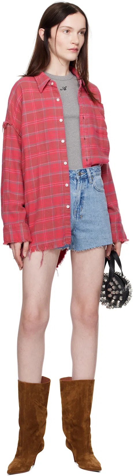 AMINA MUADDI Fiona Suede Ankle Boots In Dark Brown