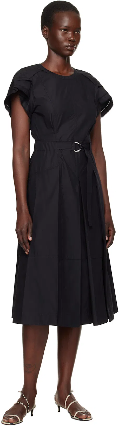 KHAITE Strappy Python-embossed Kitten Sandals In Natural