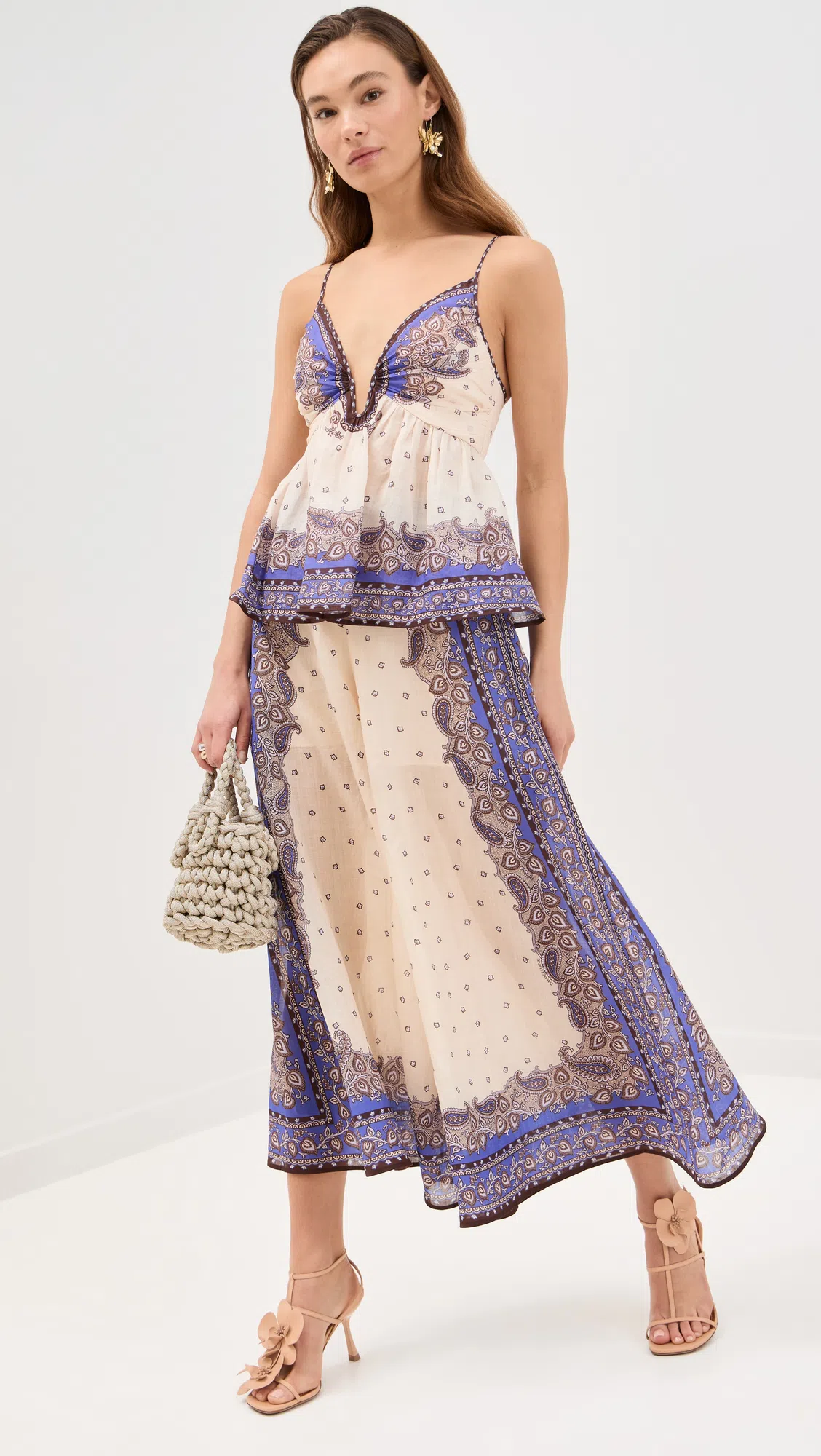 ZIMMERMANN Maxine Trousers With Purple Paisley Print