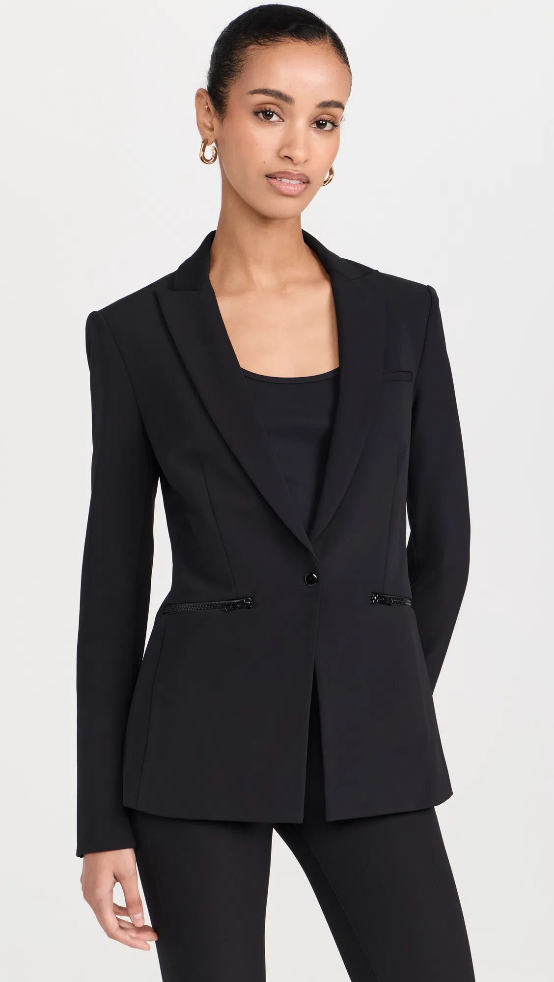 VERONICA BEARD Zip-back Scuba Trousers In Black