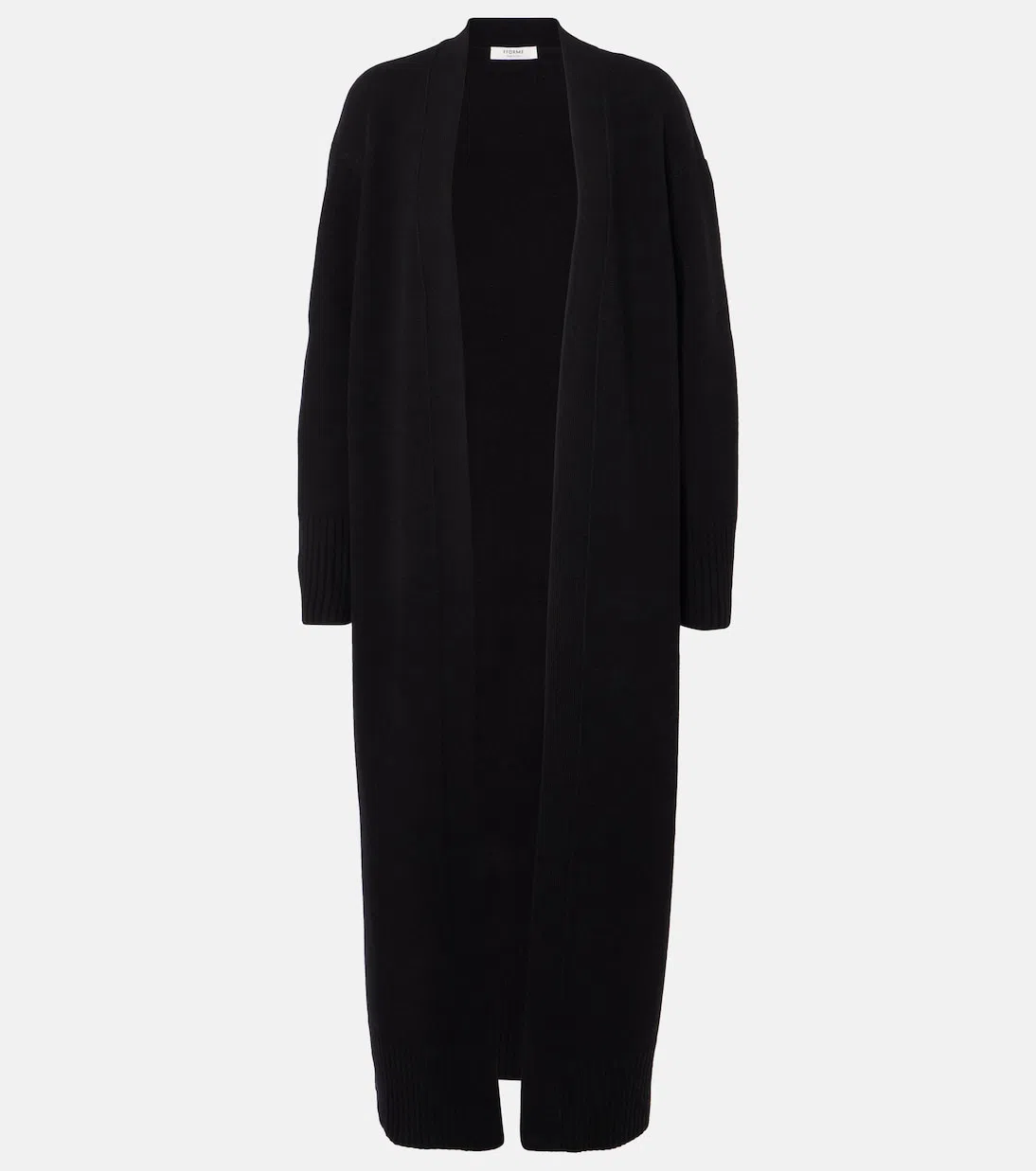 THE ROW Encore Grain De Poudre Wide Leg Pants In Black