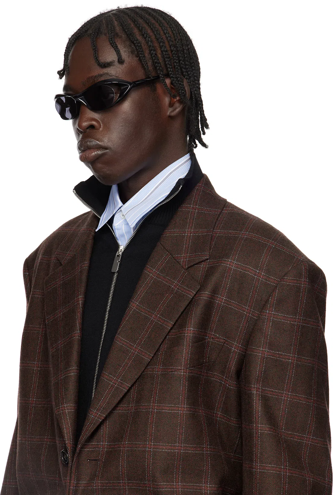 BURBERRY Black Mirrored Horse Wool Blend Track Jacket