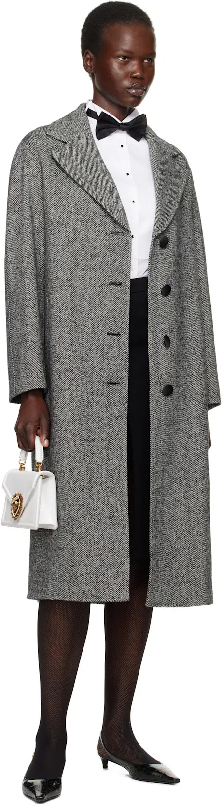 DOLCE & GABBANA Cocco Print Leather Slingback Dãcol In Black