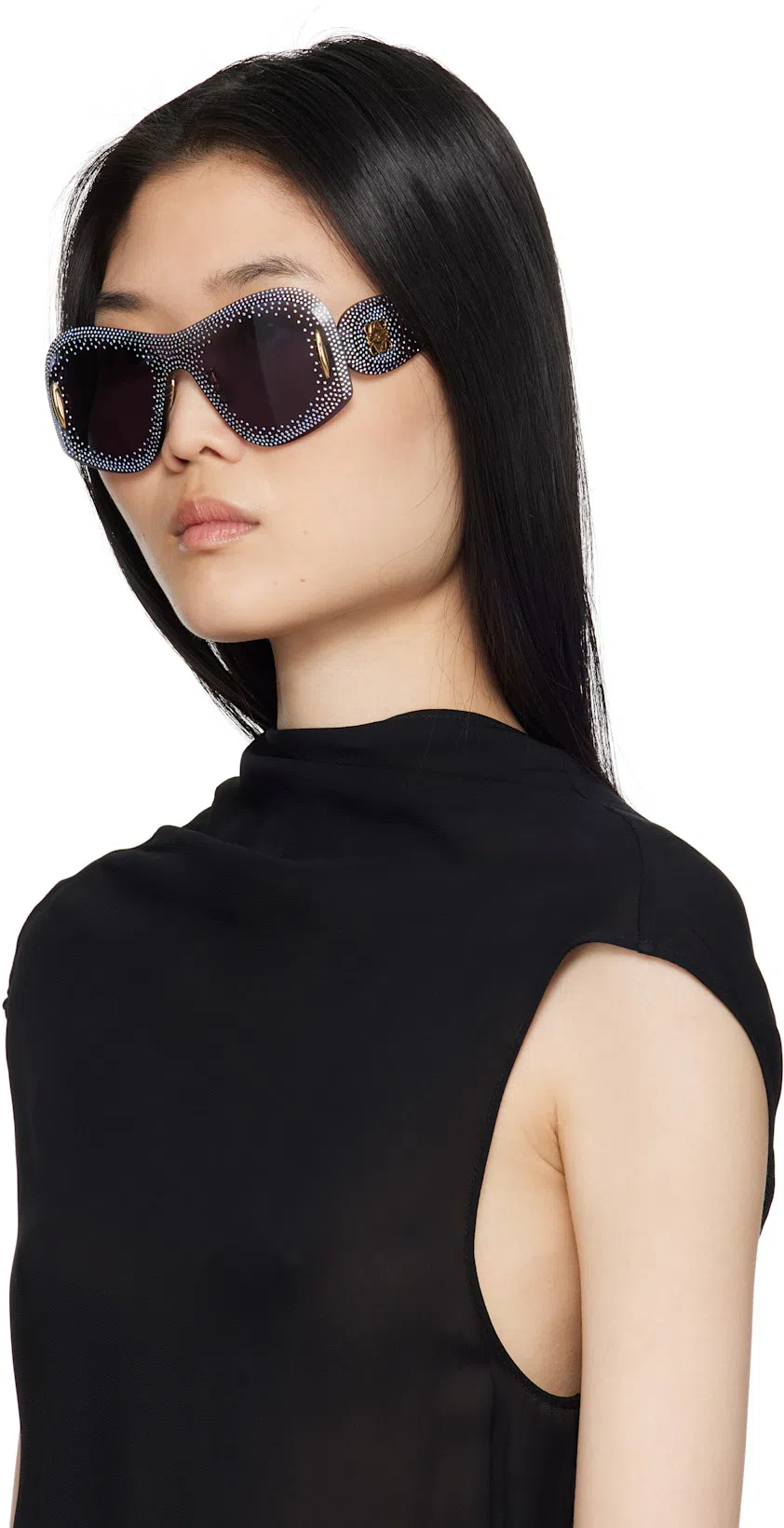 JW ANDERSON Twisted Sheer Dress In Black