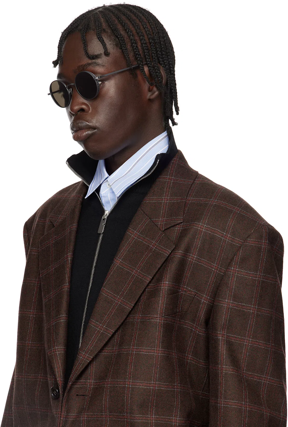 BURBERRY Black Mirrored Horse Wool Blend Track Jacket