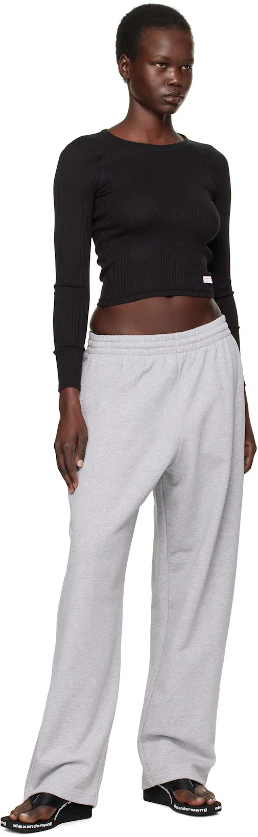 WARDROBE.NYC Hb Track Pants In Grey Marl