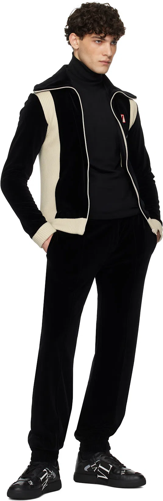 VALENTINO GARAVANI Leather Sneakers In Black