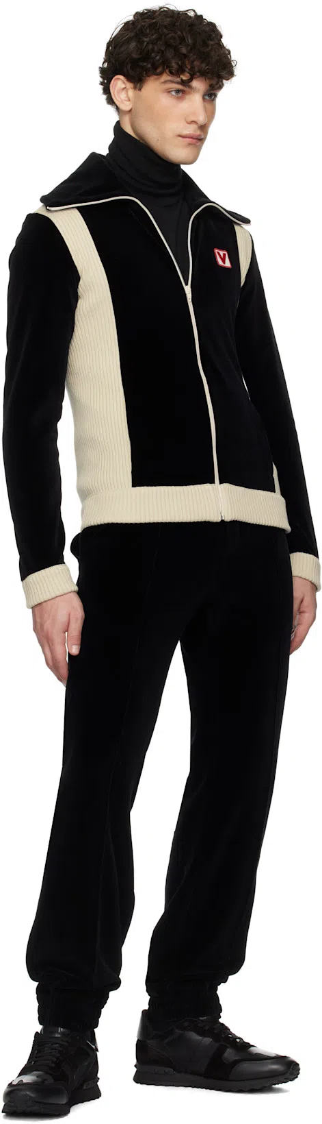 VALENTINO Black Vlogo Signature Turtleneck In Nero