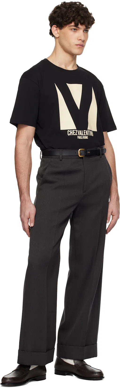 VALENTINO Chez-print T-shirt In Black