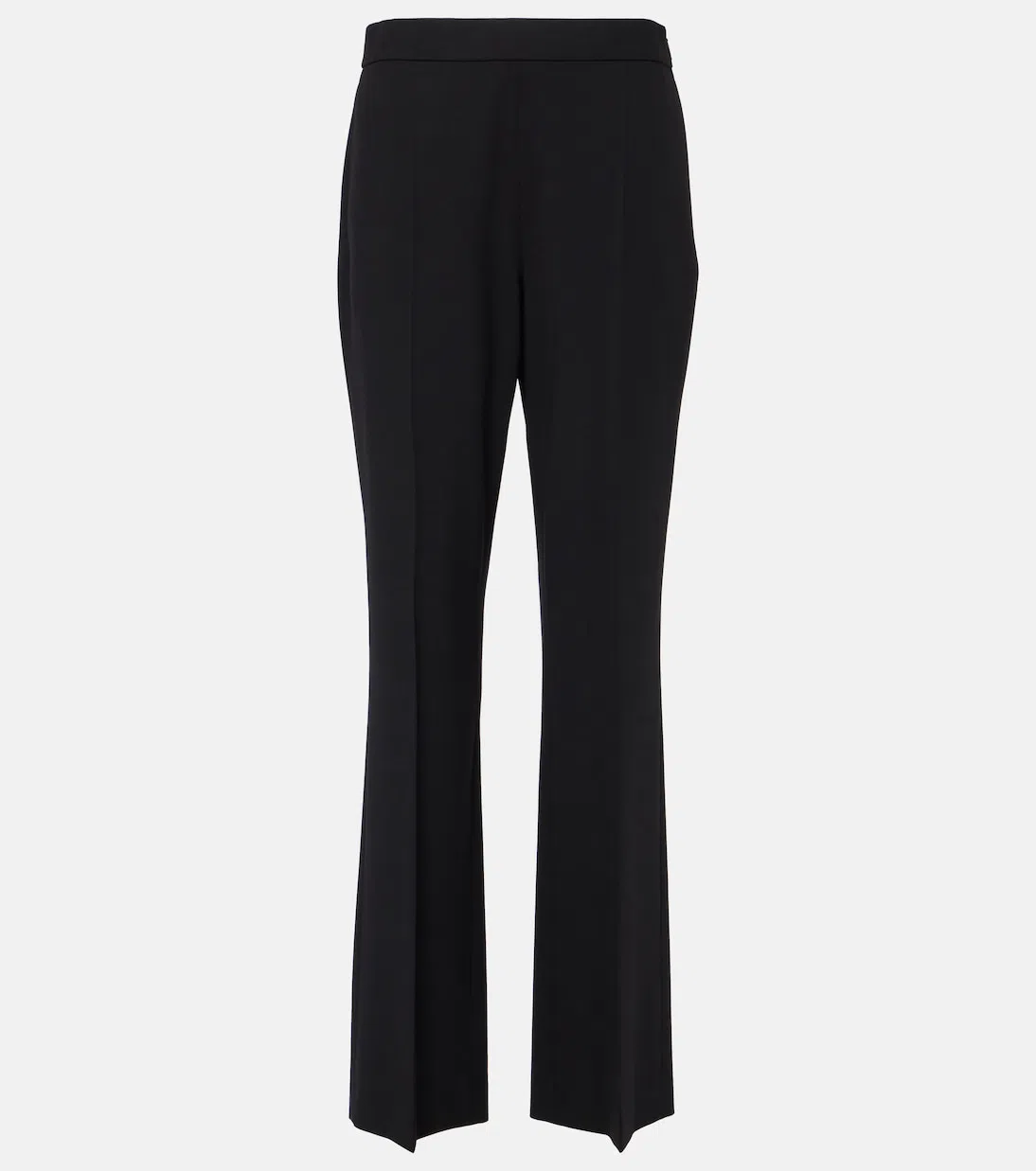 THE ROW Dina Wool-blend Straight Pants In Black