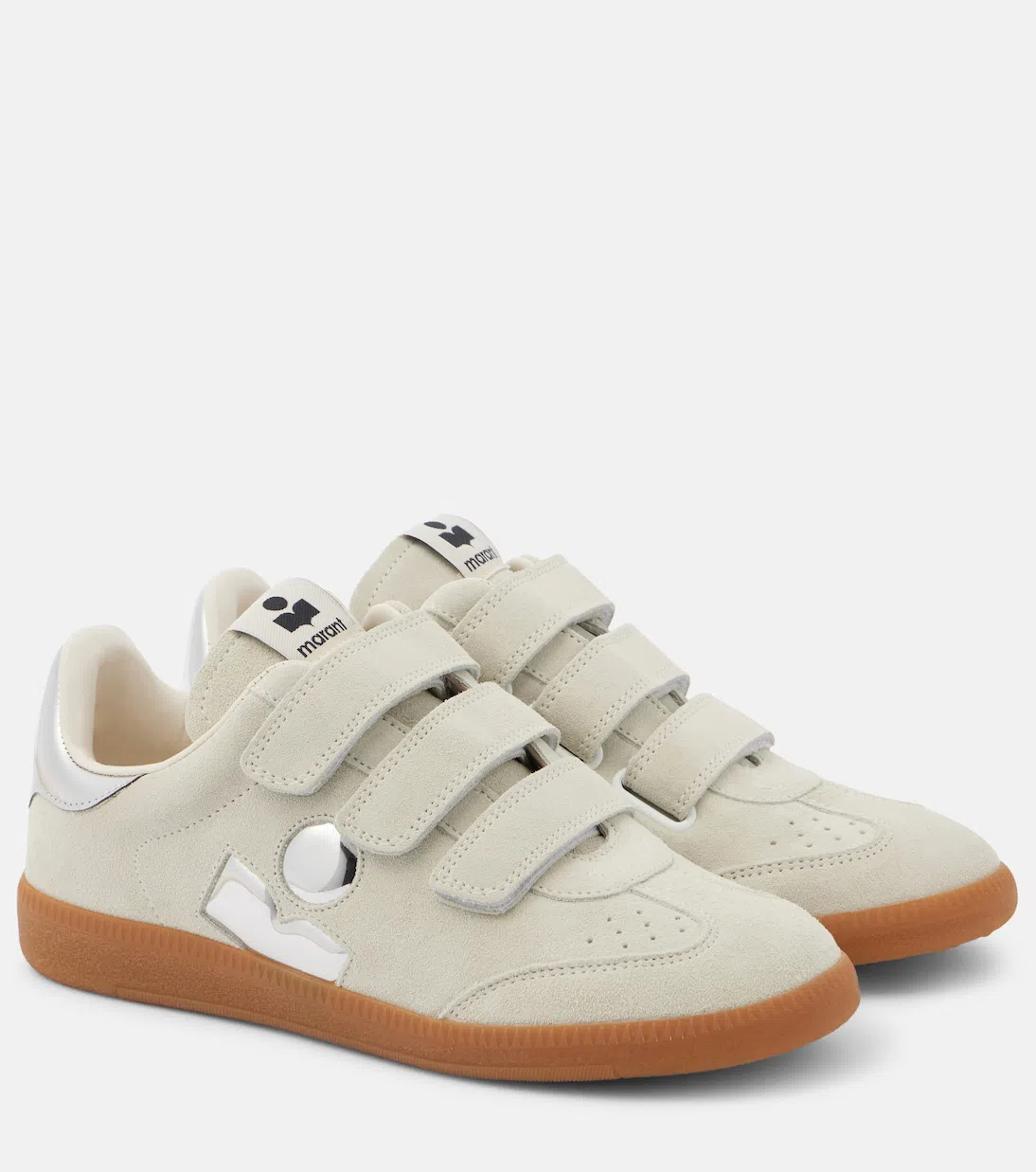 ISABEL MARANT Bryce Low-top Leather Sneakers In Taupe Comb