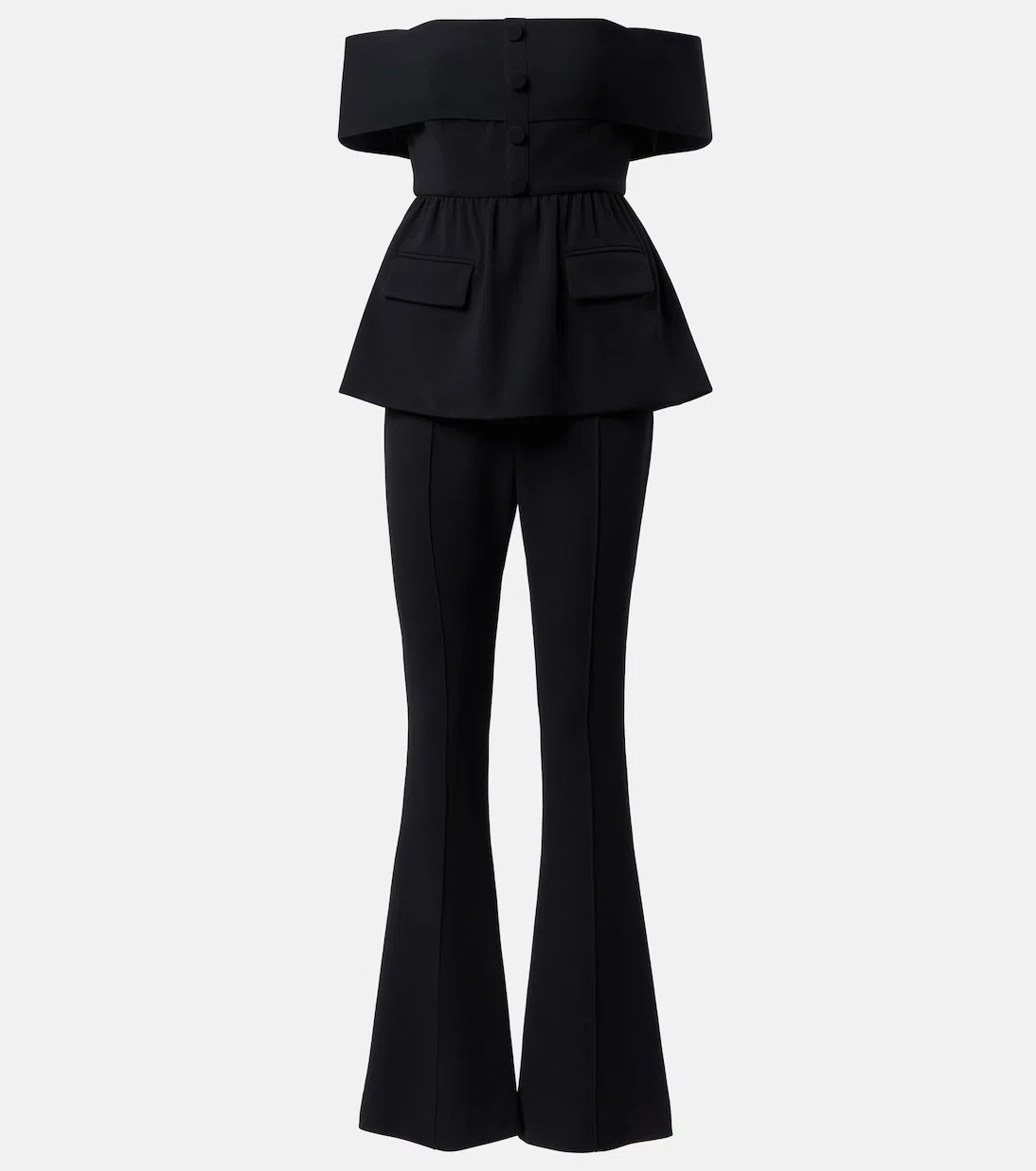 SELF-PORTRAIT Self Portrait 'bardorot' Jumpsuit In Black Acetate Blend Women