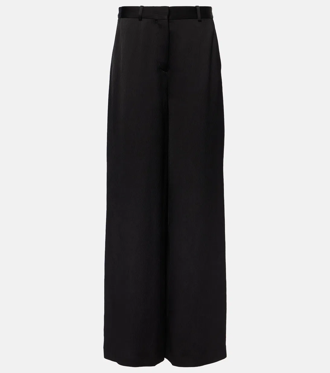 JOSEPH Womens Black Alana Wide-leg High-rise Wool-blend Trousers