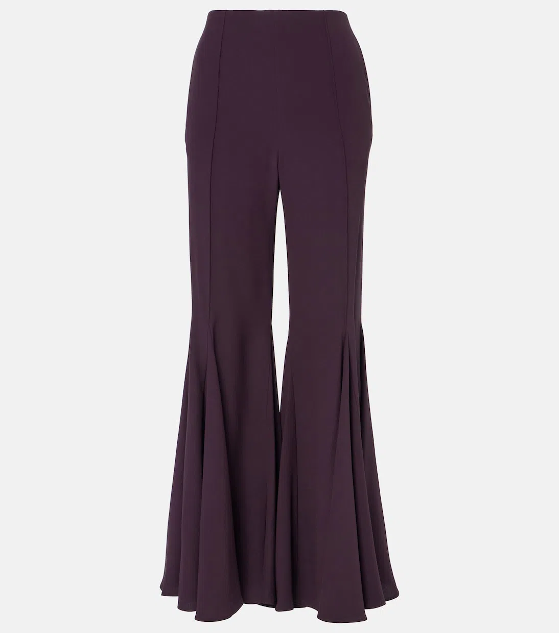 CHLOÉ Broken-heel Low-rise Stretch-wool Pants In Nightfall Green