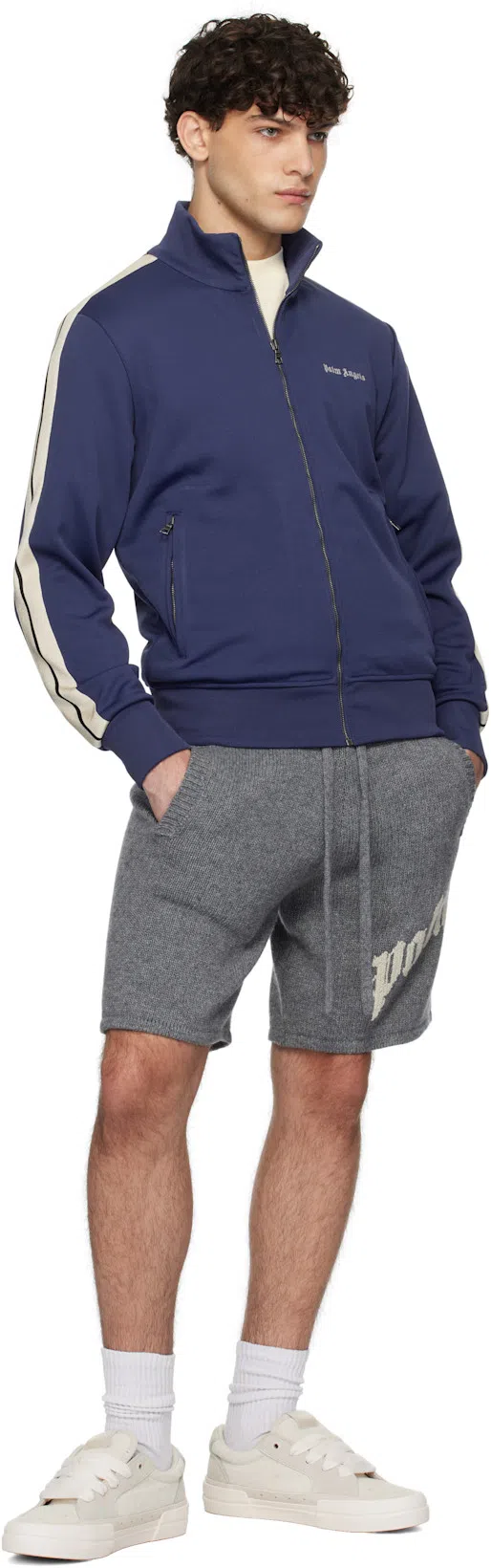 PALM ANGELS Classic Logo Track Jacket In Blue