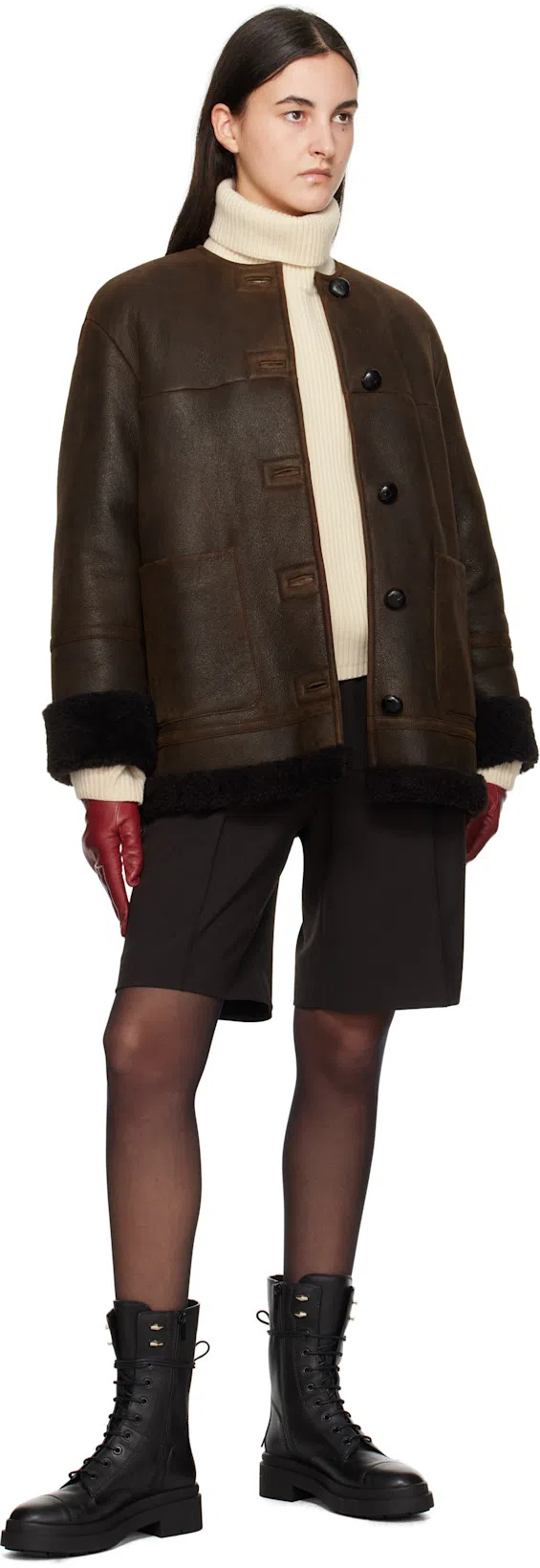 JIMMY CHOO Nari Leather Mid-calf Boots In Black