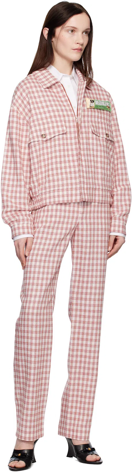 VERSACE Gianni Ribbon 95 Wedge Mules In Black