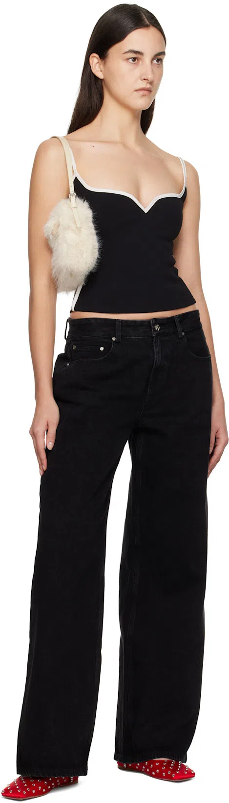 AMINA MUADDI Ane Crystal Embellished Ballerina Flats In Multi