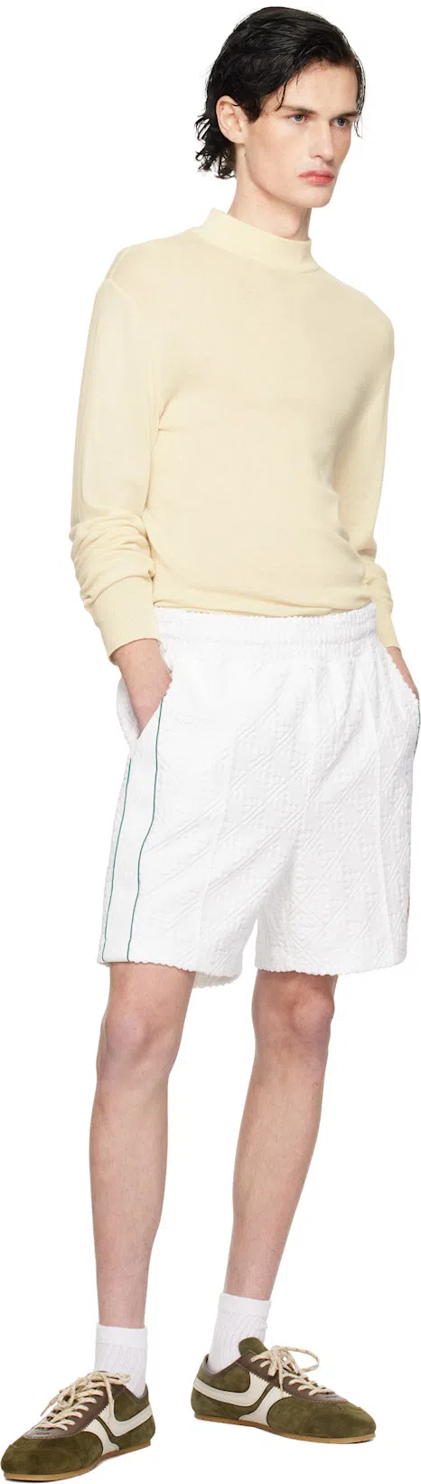 CASABLANCA Off-white Jacquard Monogram Towelling Shorts