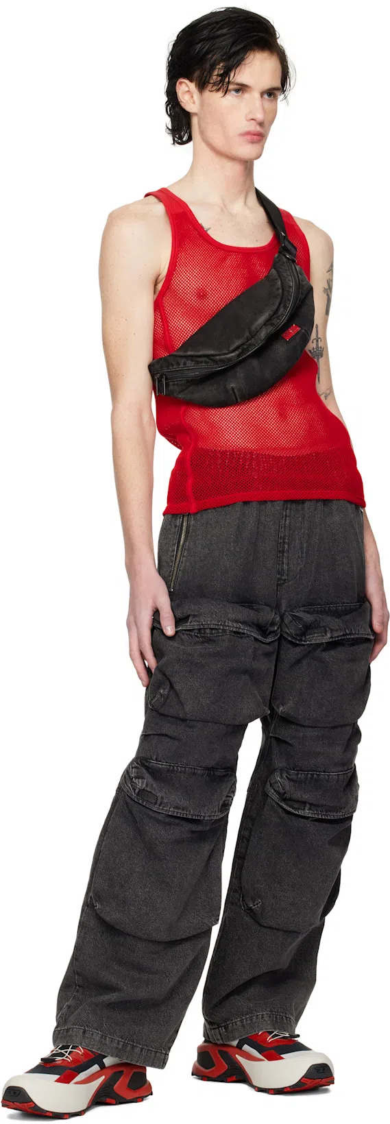 DIESEL Black Utlt Belt Bag In T8013