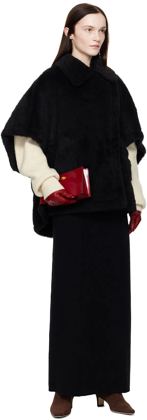 KHAITE Pointed Toe Ankle Boots With Smooth Lamb Leather In Black