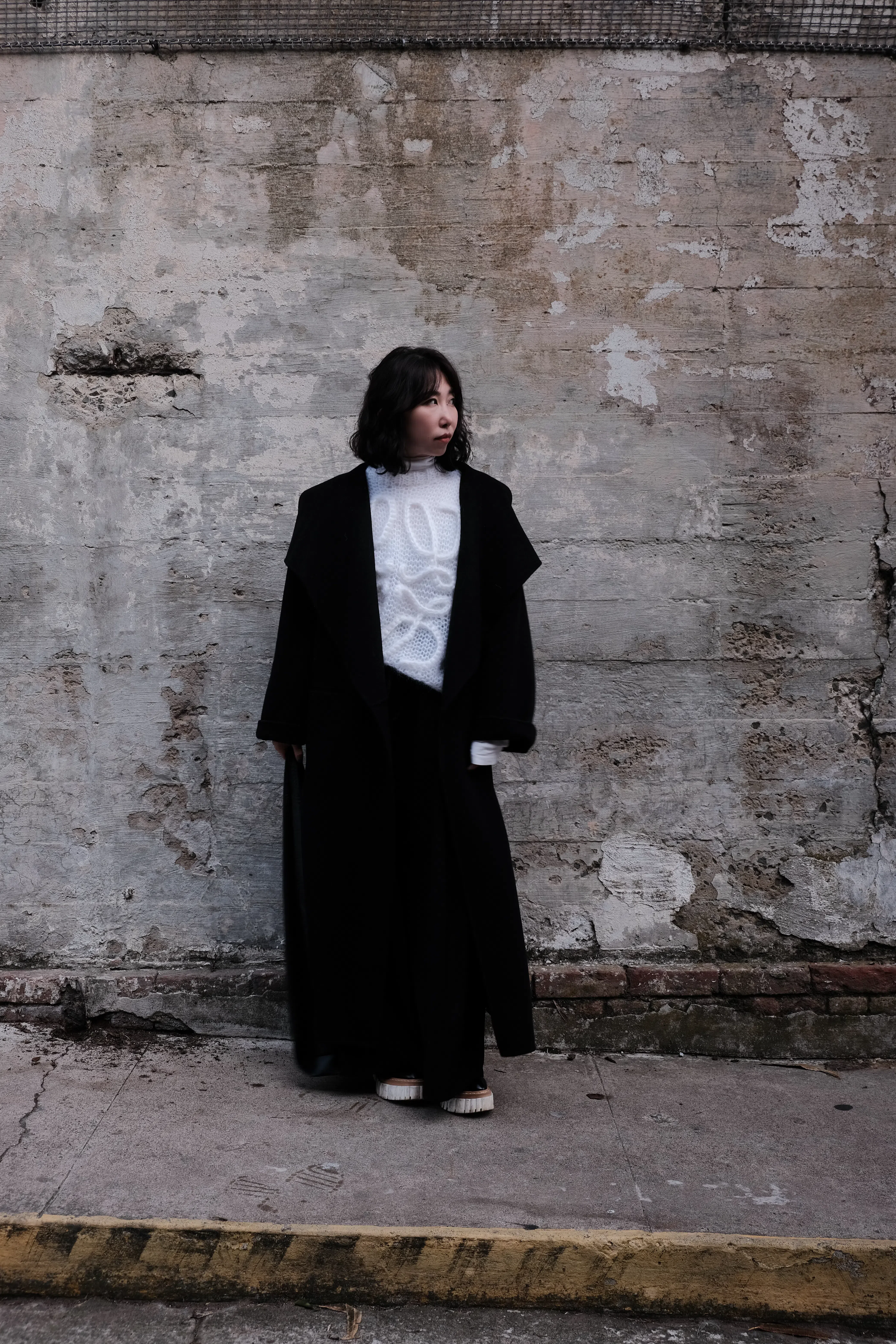 TOTÊME Fringe Embroidered Scarf Wool Coat In Black