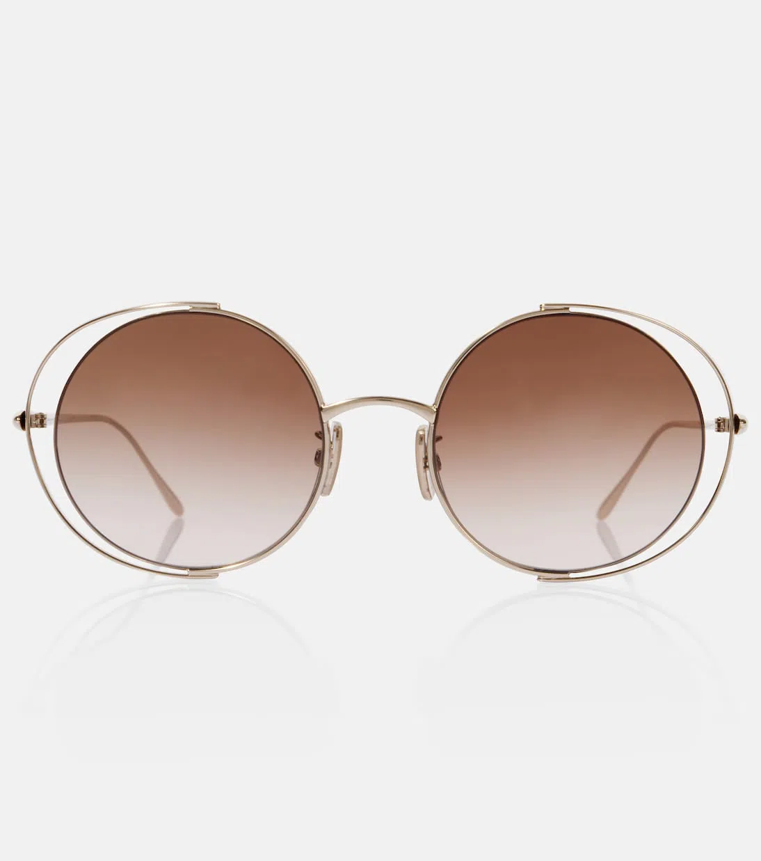 LOEWE Signature Round Cutout Metal Sunglasses In Multi
