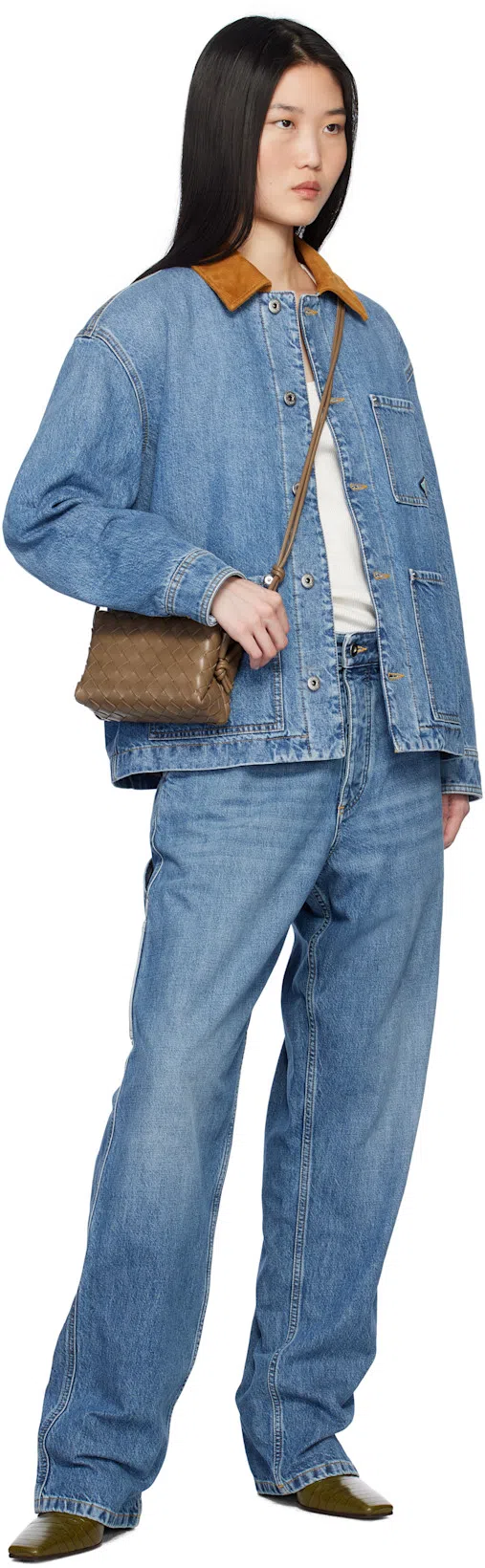 BOTTEGA VENETA Green Lewis Heels In 3310 Olive Oil