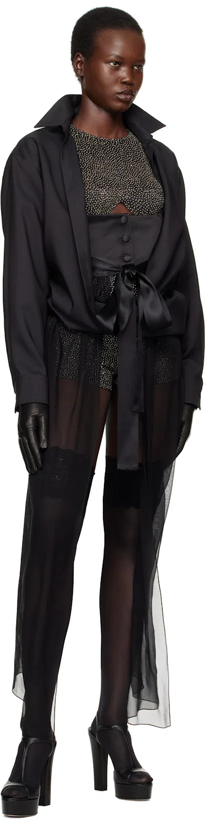 VALENTINO Wool Shirt In Black