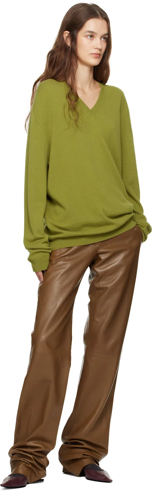 THE ROW Brown Liisa Kitten Heels In Lqb Laquer Brown