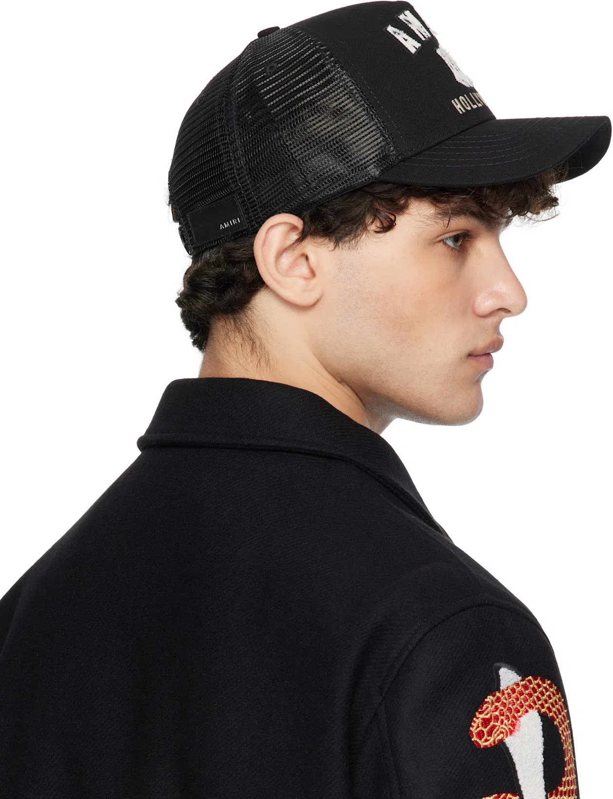 AMIRI Cotton Crew Neck T-shirt With Contrasting Logo Detail In White