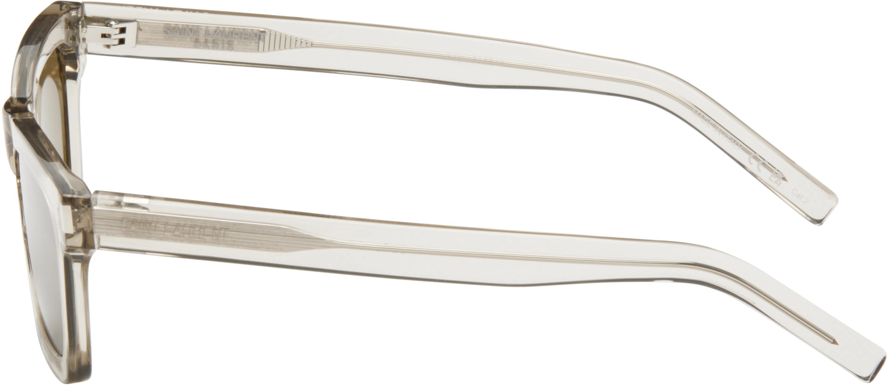 SAINT LAURENT '461 Betty' Rectangular Frame Sunglasses In White