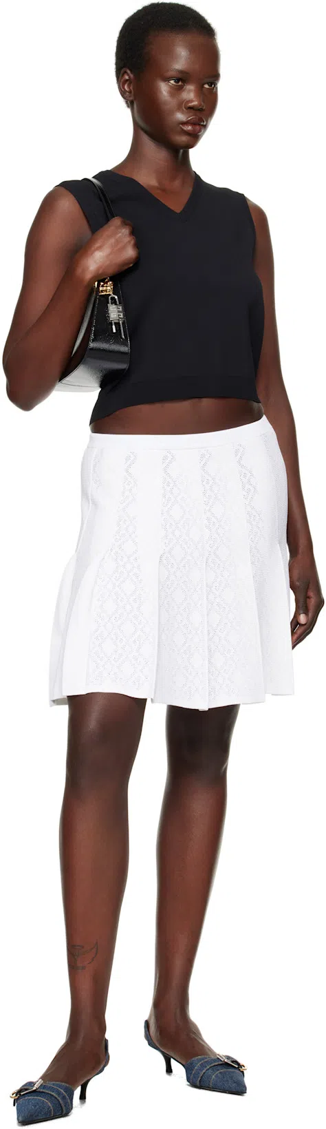 GIVENCHY Voyou 45 Leather Slingback Pumps In Black