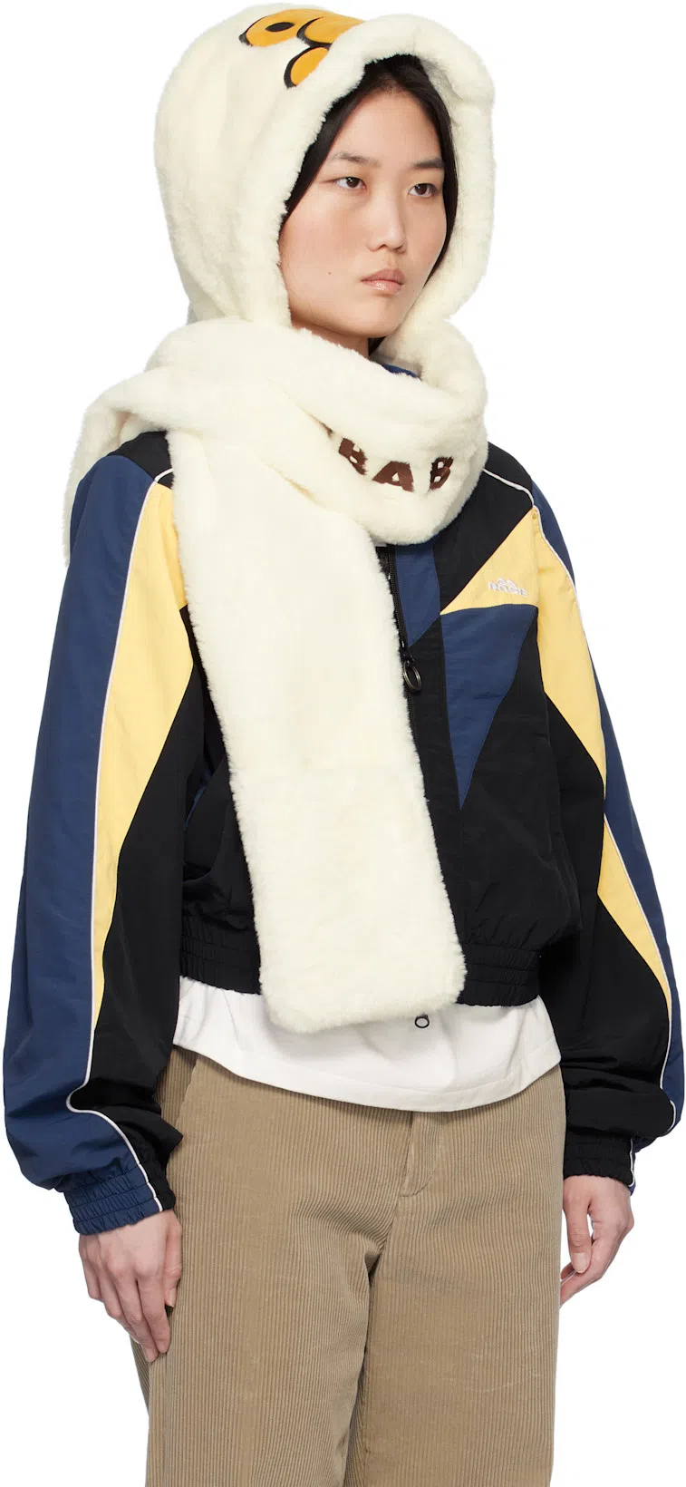 RIER Khaki Cotton Trousers In Yuta