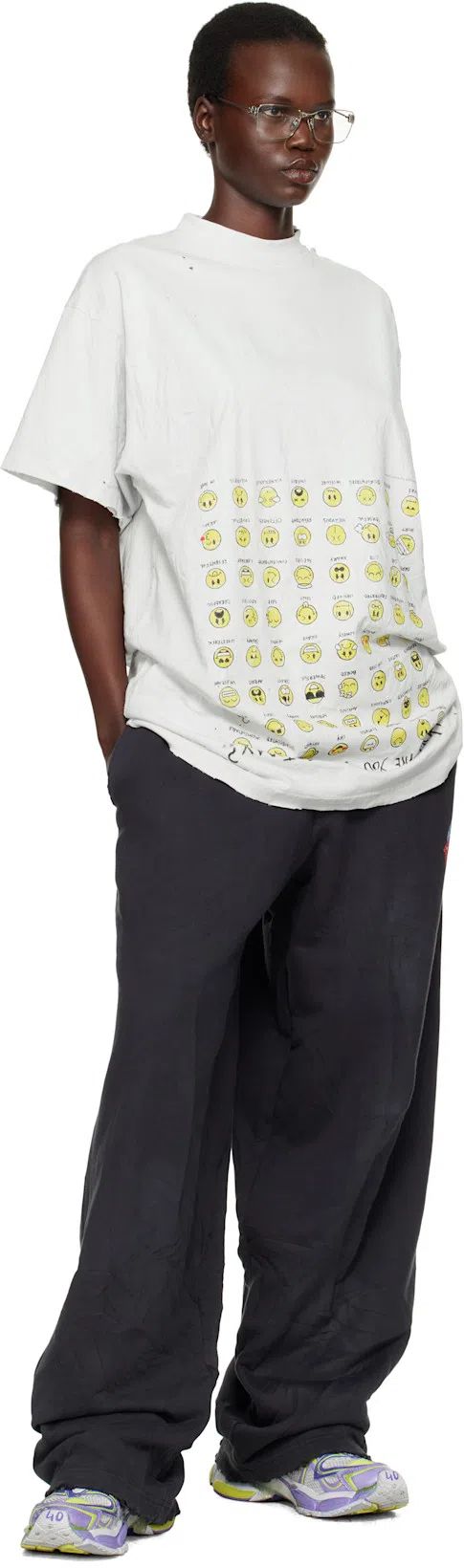 BALENCIAGA Runner 2 Lilac Yellow Polyurethane Sneakers In Purple