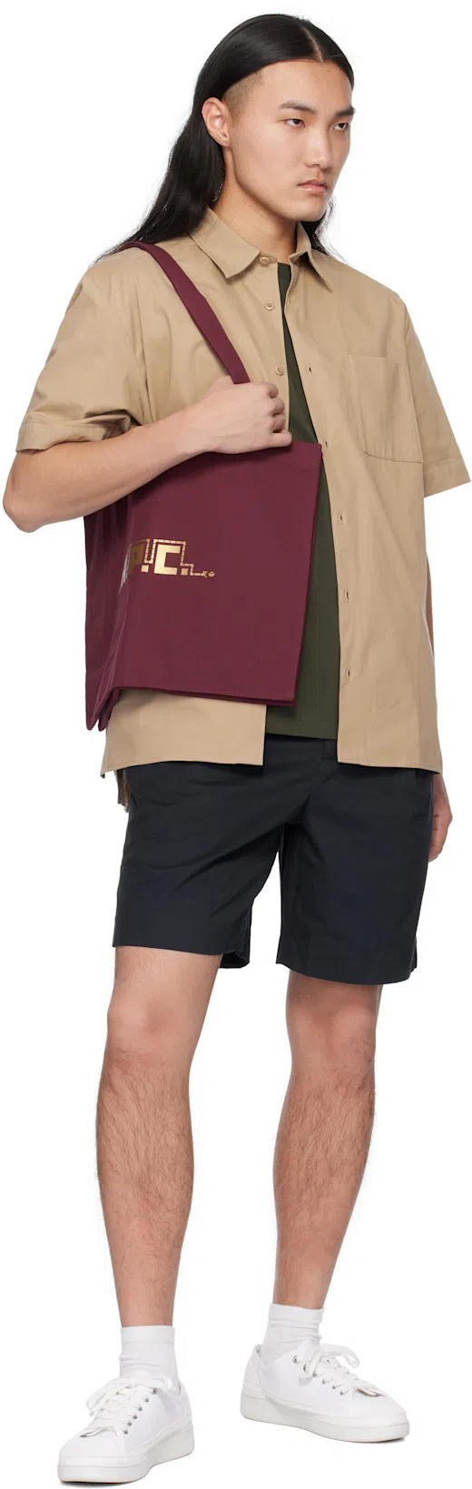 APC Burgundy Lunar New Year 2025 Diane Shopping Tote In Gae Vino