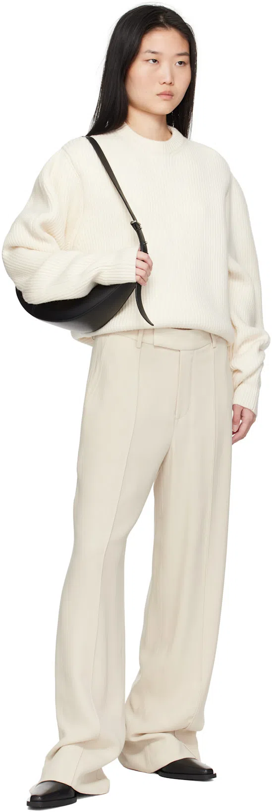 PROENZA SCHOULER Slide Paneled Leather Shoulder Bag In Black