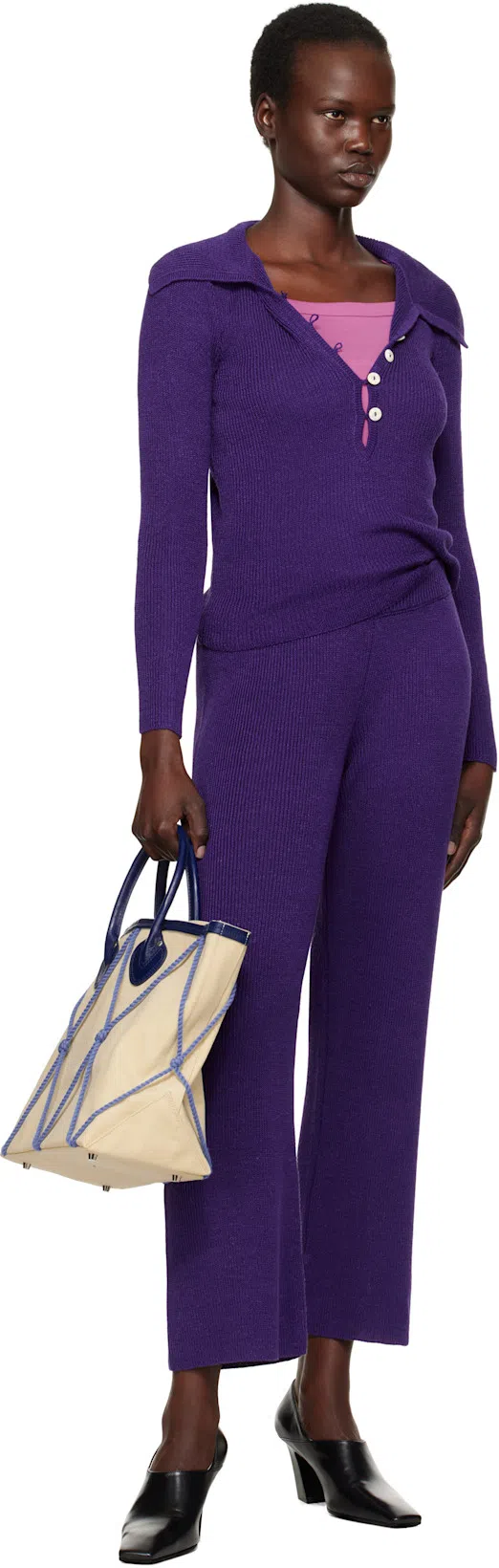 BOTTEGA VENETA Lewis Banzai Leather Loafer Pumps In Black