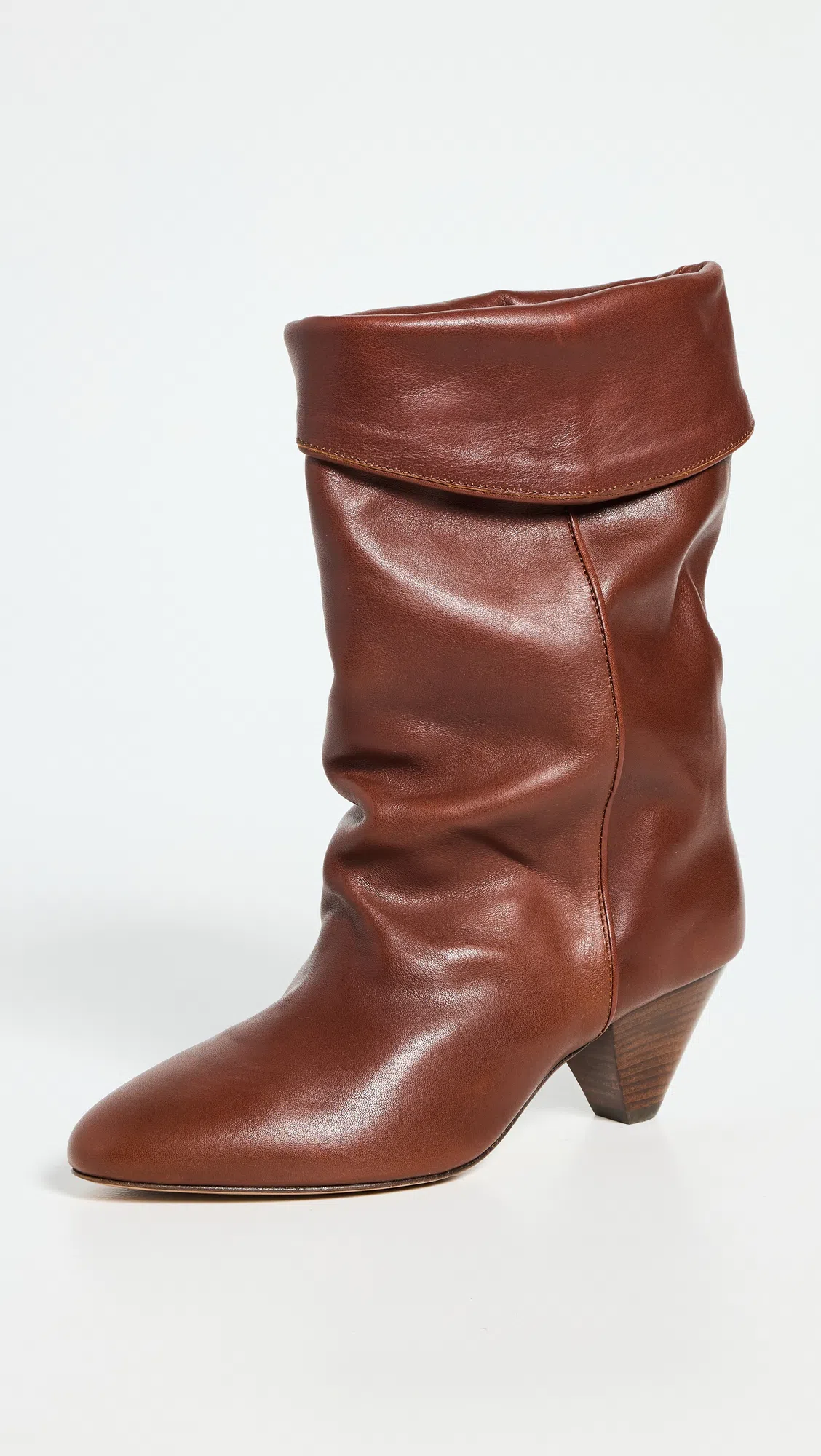 ISABEL MARANT Dalby Leather Ankle Boots In Brown